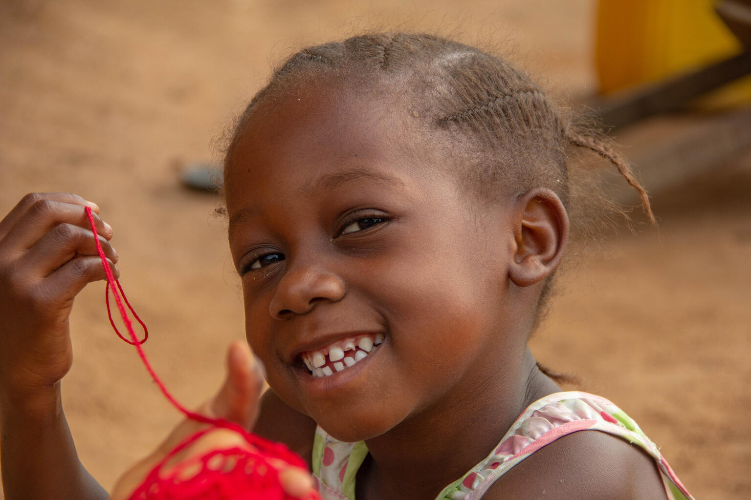 Girl smiling