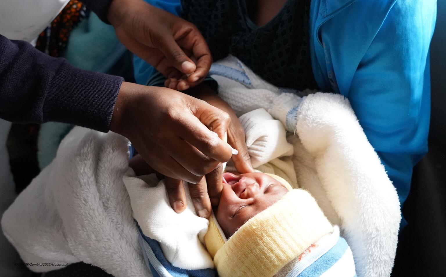 Polio vaccination in Zambia