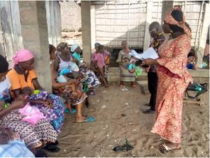 Focus Group session at Ahomey-Glon in the municipality of So-âva. ©Photo Jean AGUEGUE, SBC consultant