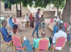 Focus Group with leaders and parents at Madina (Djougou 1). ©Photo Alfred SOTON, SBC consultant