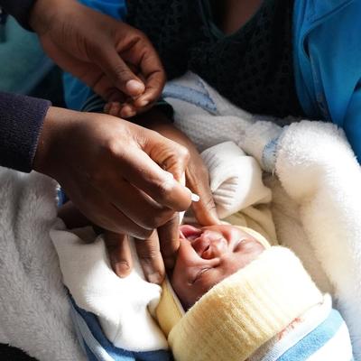 Polio vaccination in Zambia
