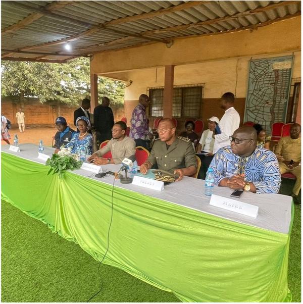 Launch of the campaign by the Minister of Health accompanied by representatives of WHO and UNICEF. (©photo Parfait DHAB-SC)