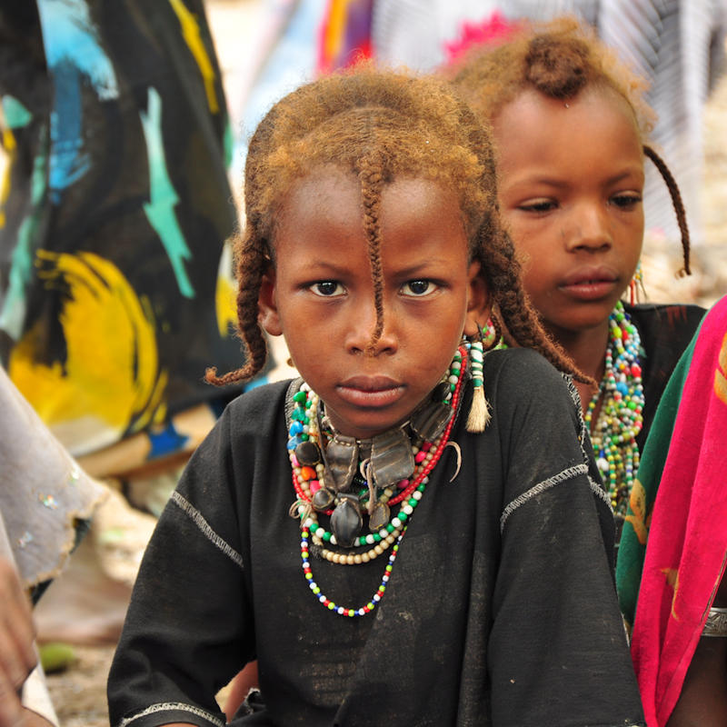 Kids looking at the camera