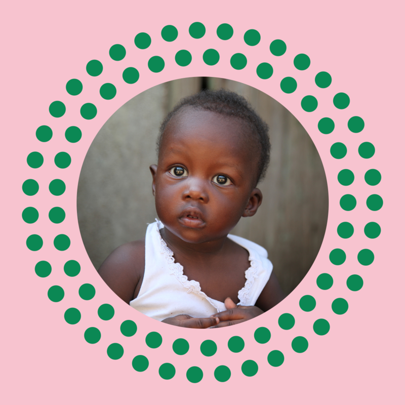 Little girl looking at the camera