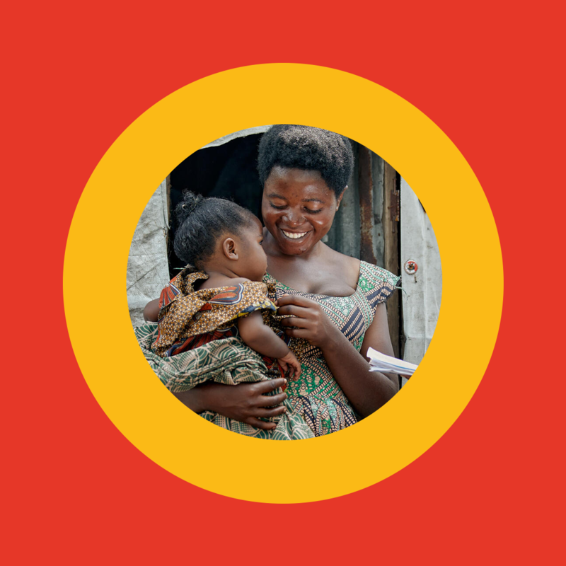 Family after the polio vaccination