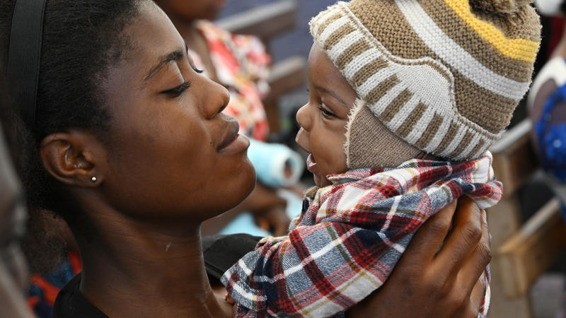 Mother looking at her baby