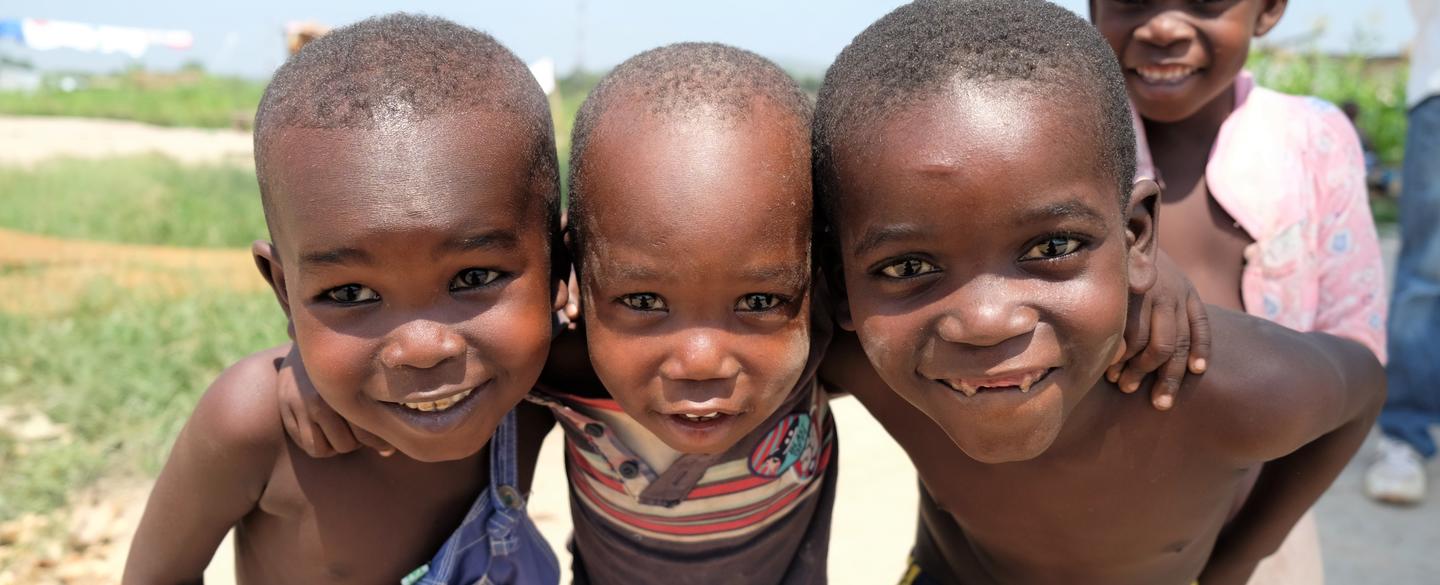 Three happy kids 
