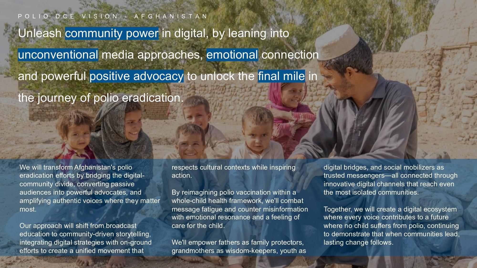 DCE Strategy Afghanistan