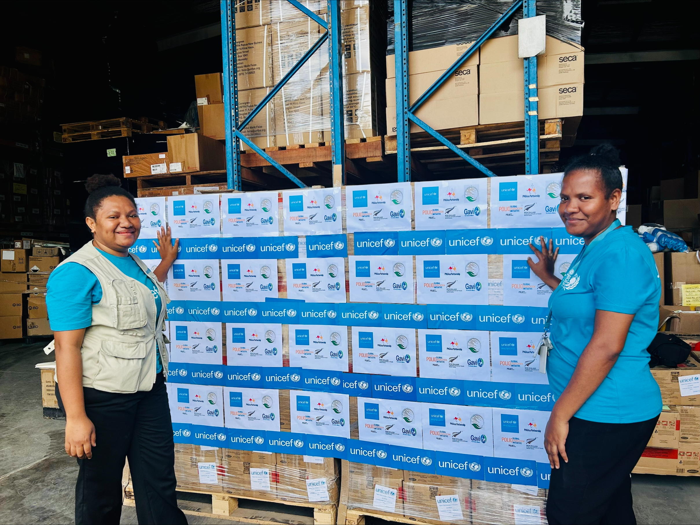 ●	Effective Vaccine and Supplies Deployment: UNICEF ensured timely arrival and distribution of 3.5 million dozes of polio vaccines and Information, Education and Information (IEC) materials to ensure supplies to the remotest corners of the country. More than 1.3 million IEC materials designed, produced and distributed on-time.