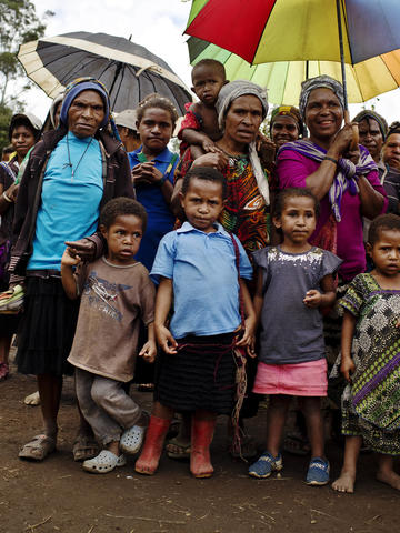 A group of children
